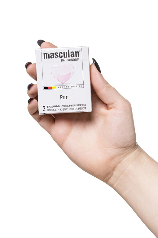 Супертонкие презервативы Masculan Pur - 3 шт. Masculan