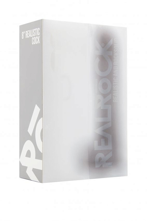 Прозрачный фаллоимитатор Realistic Cock 8  With Scrotum - 20 см. - термопластичная резина (TPR)