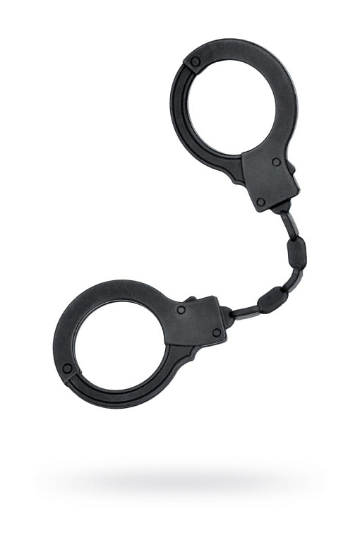 Черные силиконовые наручники Eromantica - силикон