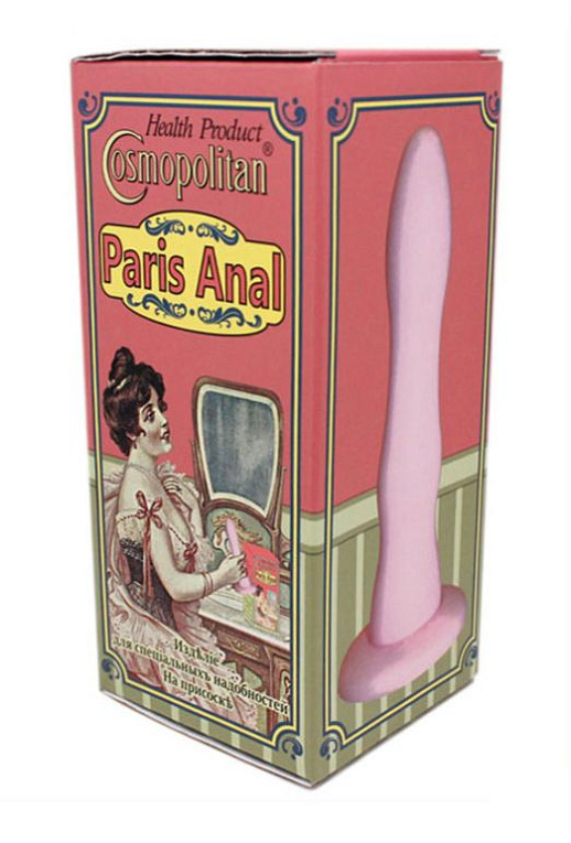 Розовая анальная насадка Paris Anal для пояса харнесс - 15,5 см. от Intimcat