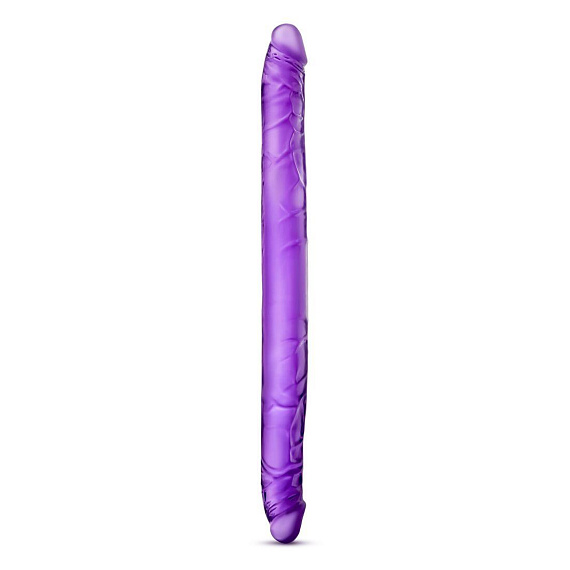 Фиолетовый двусторонний фаллоимитатор B Yours 16  Double Dildo - 40,6 см. - поливинилхлорид (ПВХ, PVC)