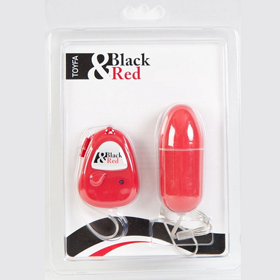 Красное виброяичко с пультом ДУ - 8 см. - анодированный пластик (ABS)