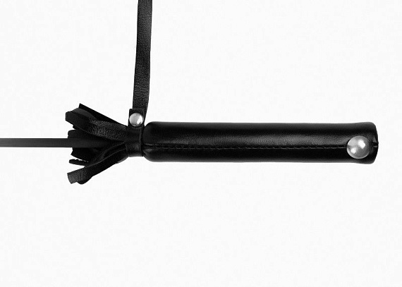 Черный классический стек с петлёй - 63 см. БДСМ Арсенал