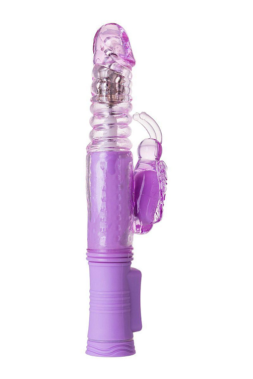 Фиолетовый хай-тек вибратор High-Tech fantasy с вращением бусин - 24,5 см. - фото 5