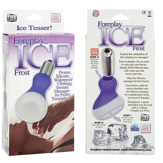 Вибромассажер с замораживающейся насадкой Foreplay Ice Frost Massagers - силикон