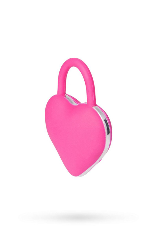 Вибромассажер для пар в форме сердца с петелькой - силикон