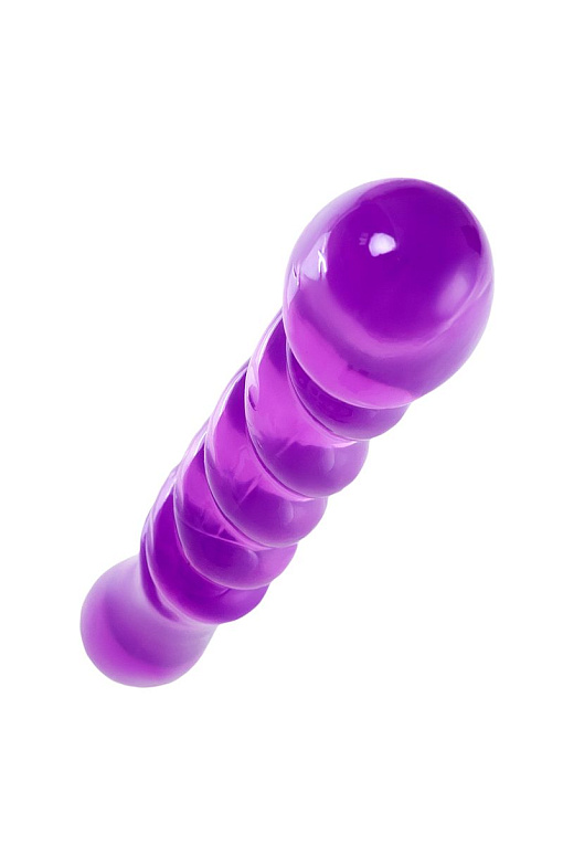 Фиолетовый двусторонний фаллоимитатор Tanza - 27,5 см. A-toys