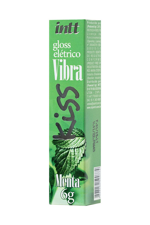 Блеск для губ GLOSS VIBE Mint с ароматом мяты и эффектом вибрации - 6 гр. - 