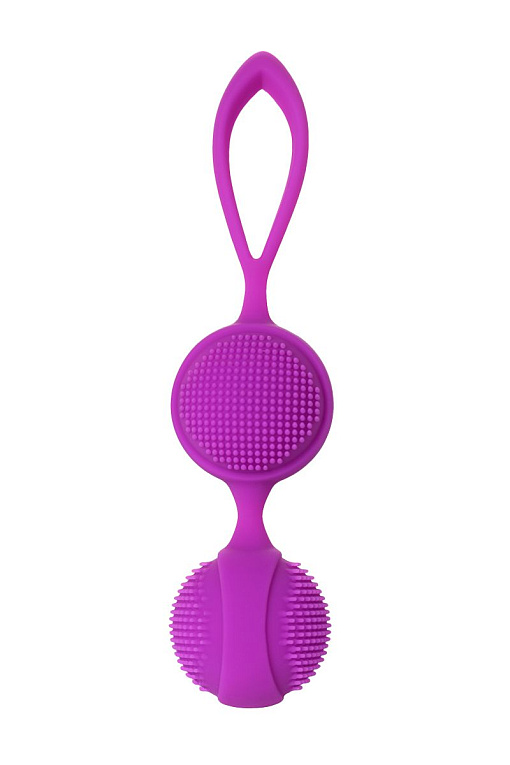 Фиолетовые вагинальные шарики с ресничками JOS NUBY от Intimcat