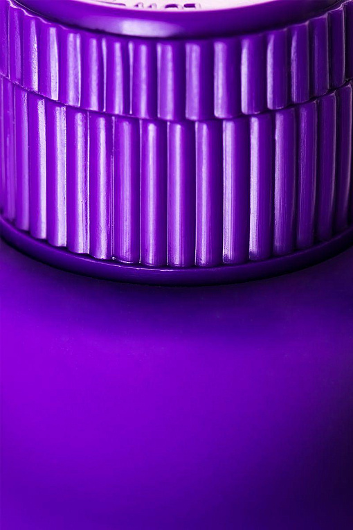 Фиолетовый вибратор с утолщением посередине и клиторальным зайчиком - 18 см. - фото 9