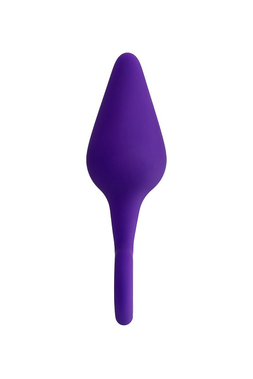 Фиолетовая анальная втулка Bung с петелькой - 11,5 см. ToyFa