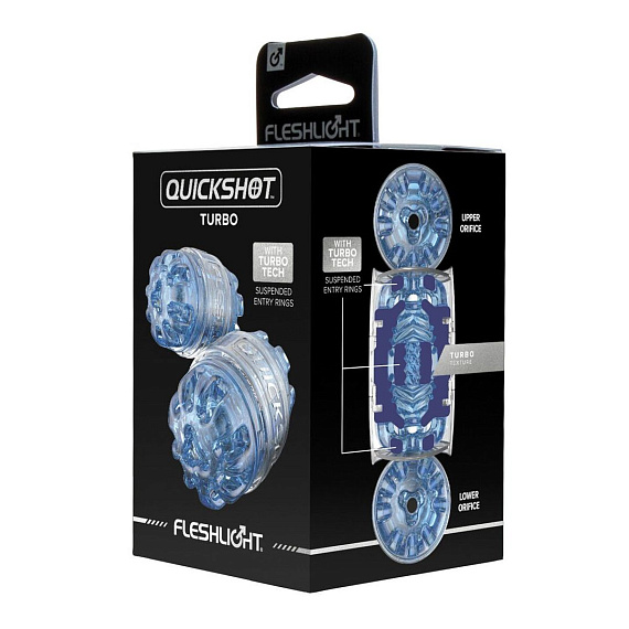 Мастурбатор Fleshlight Quickshot Turbo Blue Ice - фото 7