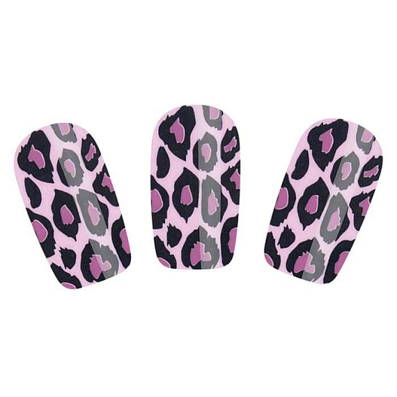Набор лаковых полосок для ногтей Фиолетовый леопард Nail Foil - 