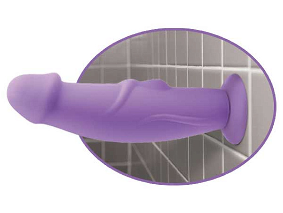 Фиолетовый вибратор-насадка для страпона - 15,2 см. от Intimcat