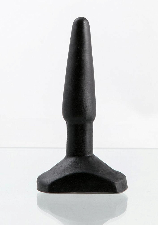 Черный анальный стимулятор Small Anal Plug - 12 см. - эластомер (полиэтилен гель)