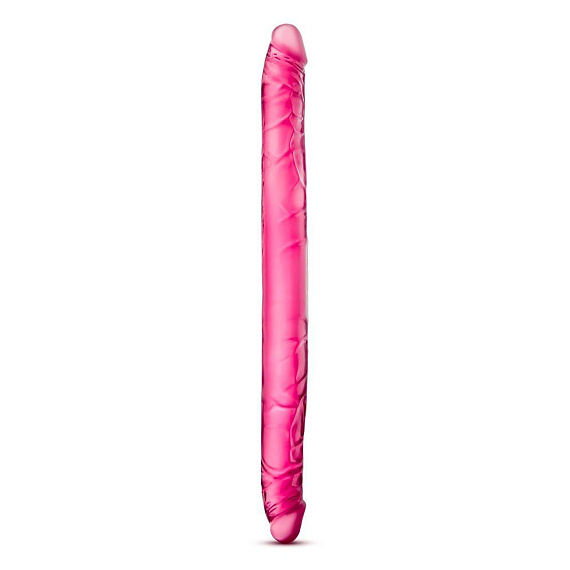 Розовый двусторонний фаллоимитатор B Yours 16  Double Dildo - 40,6 см. - поливинилхлорид (ПВХ, PVC)