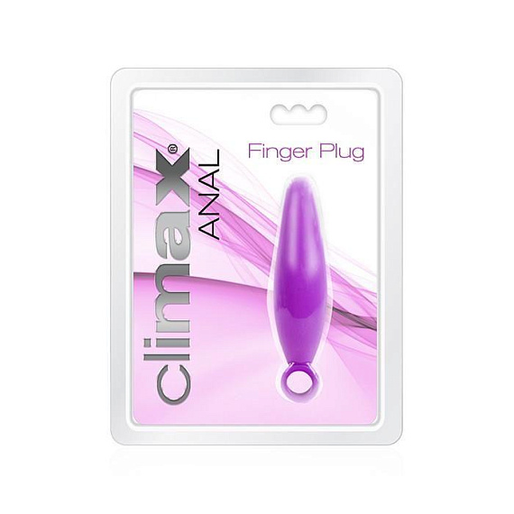 Фиолетовая анальная пробка Climax Anal Finger Plug - 10,5 см. - силикон