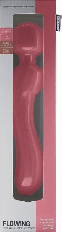 Розовый перезаряжаемый жезловый вибратор Flowing от Intimcat