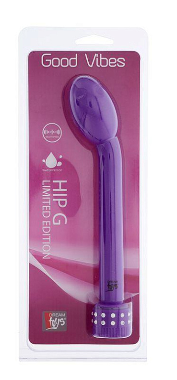 Фиолетовый стимулятор G-точки GOOD VIBES HIP G LIMITED EDITION - 21 см. - анодированный пластик (ABS)