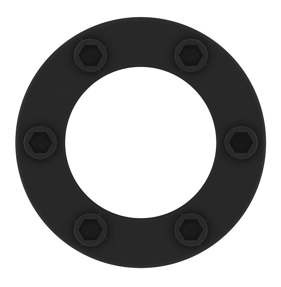 Чёрное эрекционное кольцо No.41 Cockring - термопластичный эластомер (TPE)