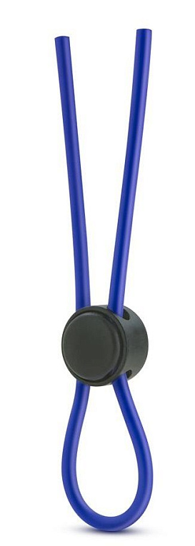 Синее эрекционное лассо Silicone Loop Cock Ring - силикон