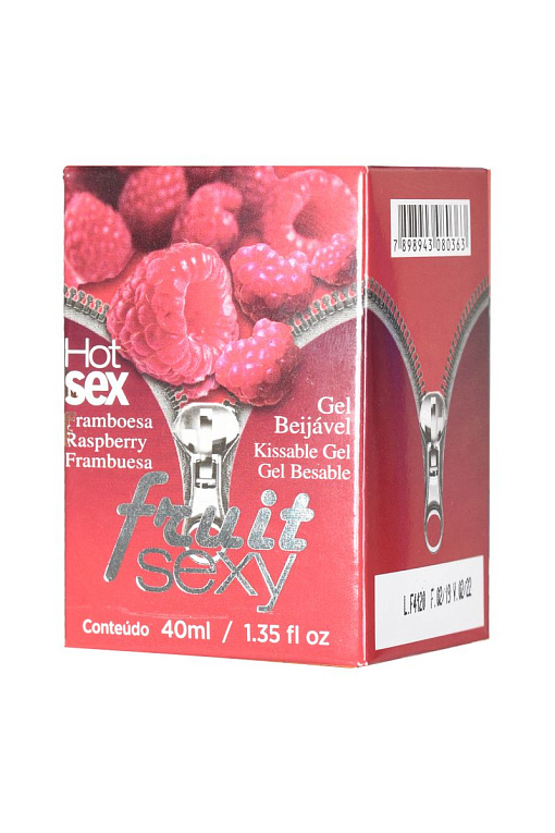 Массажное масло FRUIT SEXY Raspberry с ароматом малины и разогревающим эффектом - 40 мл. - 