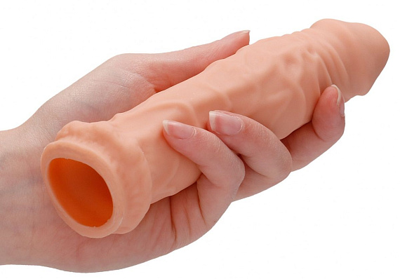 Телесная увеличивающая насадка Penis Extender - 17 см. - термопластичный эластомер (TPE)