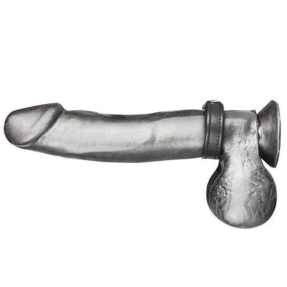 Кольцо на пенис из искусственной кожи на клепках SNAP COCK RING от Intimcat