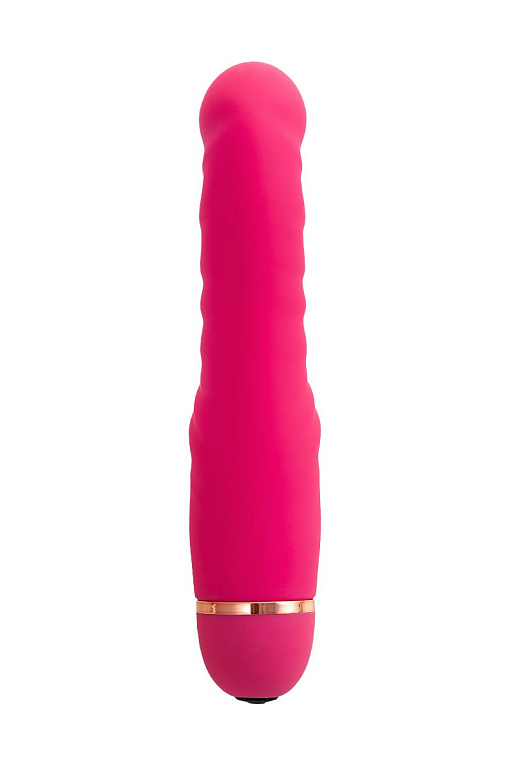 Розовый ребристый вибратор Capy - 17,4 см. A-toys