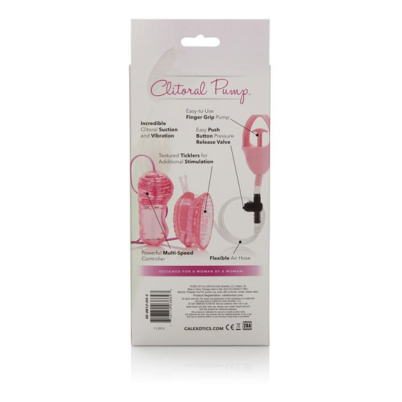 Вибрирующая помпа для клитора Butterfly Clitoral Pump California Exotic Novelties