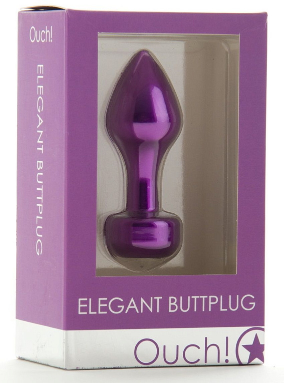 Фиолетовый анальный плаг Elegant Purple - 8,3 см. - металл