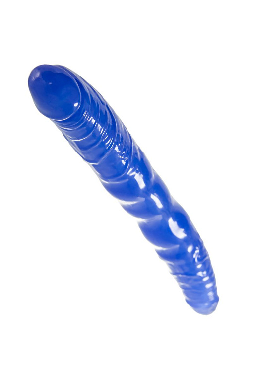 Синий двусторонний фаллоимитатор - 28,5 см. Toyfa Basic