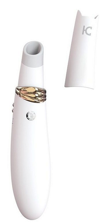 Белый вибромассажер MIISS CC с мембранным стимулятором - 18,5 см. от Intimcat