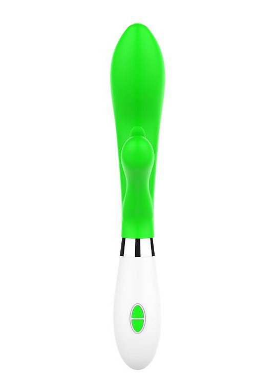 Зеленый вибратор-кролик Agave - 23 см. - силикон