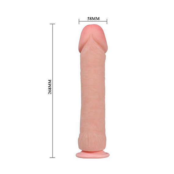 Фаллоимитатор на присоске The Big Penis - 26,8 см. Baile