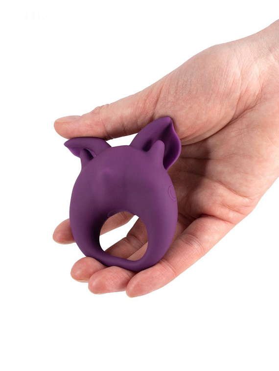Фиолетовое перезаряжаемое эрекционное кольцо Kitten Kiki - фото 5