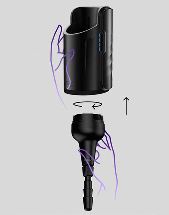 Черный полый фаллоимитатор для KIIROO Keon - 19,1 см. от Intimcat