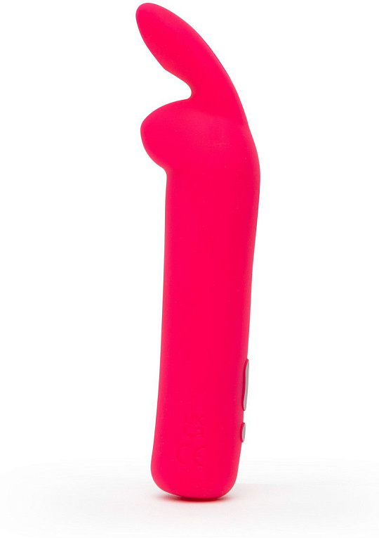 Розовая вибропуля с ушками Rechargeable Rabbit Ears Bullet Vibrator - анодированный пластик, силикон