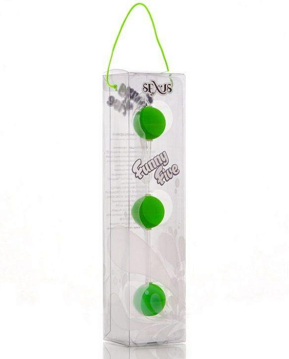 Анальная цепочка из 3 зеленых шариков - анодированный пластик (ABS)