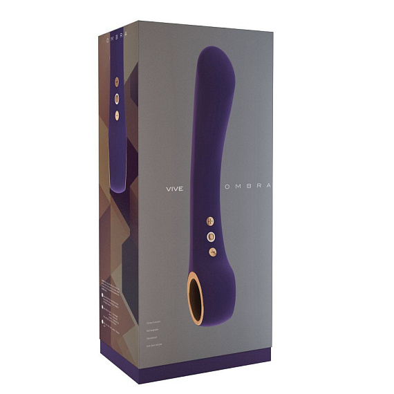 Фиолетовый вибратор Ombra  - 21,5 см. от Intimcat