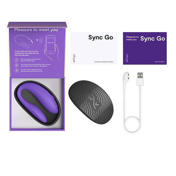 Фиолетовый вибромассажер для пар We-Vibe Sync Go от Intimcat