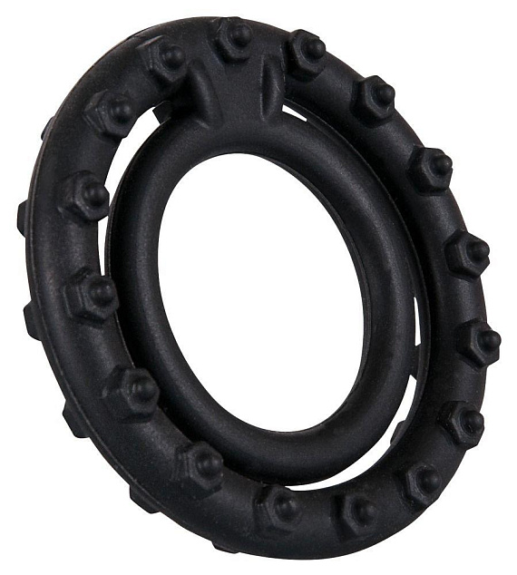 Чёрное кольцо для пениса Steely Cockring - эластомер (полиэтилен гель)
