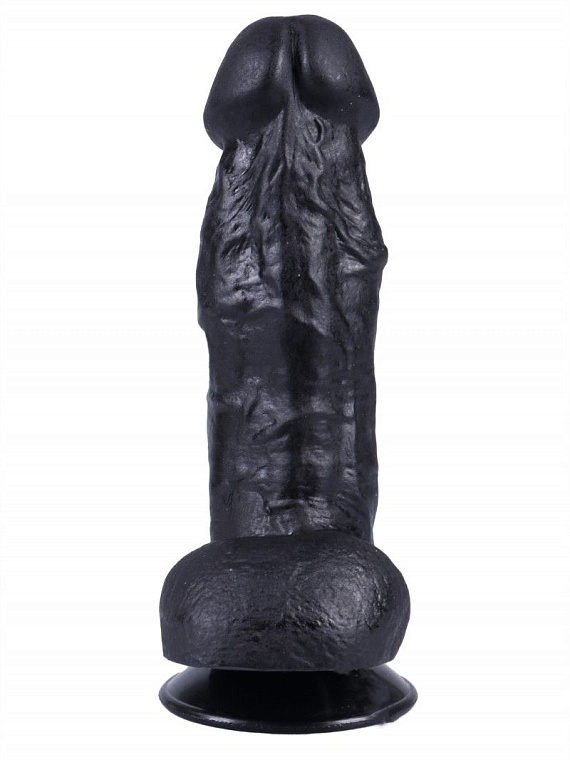 Черный фаллоимитатор-реалистик на присоске №5 - 16 см. Сумерки богов