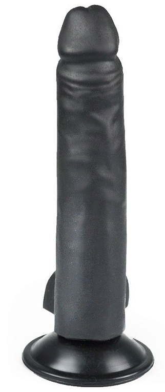 Черный фаллоимитатор-реалистик на присоске - 16,5 см. от Intimcat