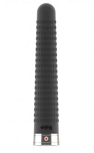 Чёрный вибратор в стиле ретро Joplin - 17 см.