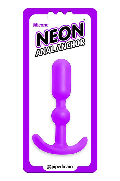 Фиолетовая силиконовая анальная пробка Anal Anchor - 10,2 см. - силикон