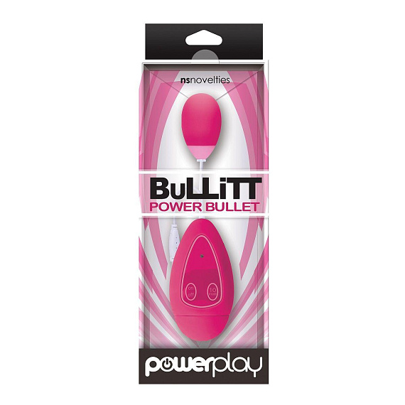 Розовое виброяйцо BuLLiTT Single с пультом управления - анодированный пластик (ABS)