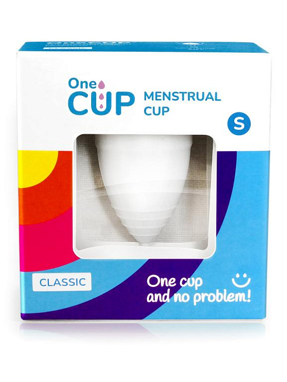 Белая менструальная чаша OneCUP Classic - размер S - фото 5