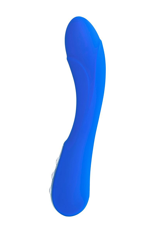 Нереалистичный синий вибратор BLURY - 18,5 см. ToyFa