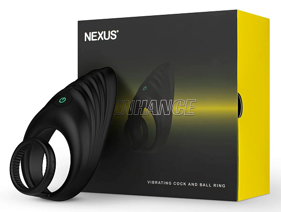 Черное эрекционное виброкольцо Nexus Enhance Nexus Range